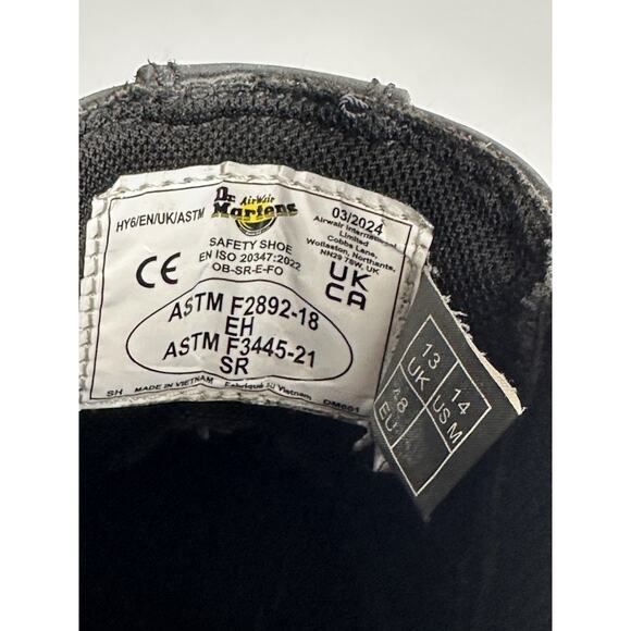 Doc Martens 2976 Chelsea Boot Black Pull On Men’s Size 14 EU 48